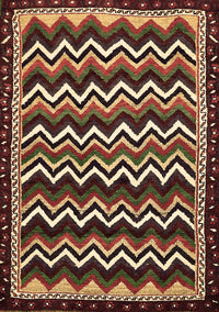 Abstract Brown Modern Rug, abs5609brn