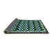 Sideview of Abstract Turquoise Modern Rug, abs5609turq