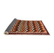 Sideview of Abstract Orange Modern Rug, abs5609org