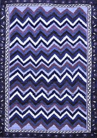 Abstract Blue Modern Rug, abs5609blu