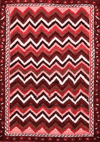 Abstract Red Modern Rug, abs5609red