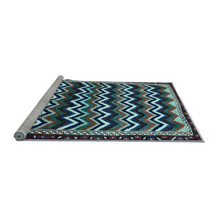 Sideview of Machine Washable Abstract Light Blue Modern Rug, wshabs5609lblu