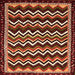 Square Abstract Orange Modern Rug, abs5609org