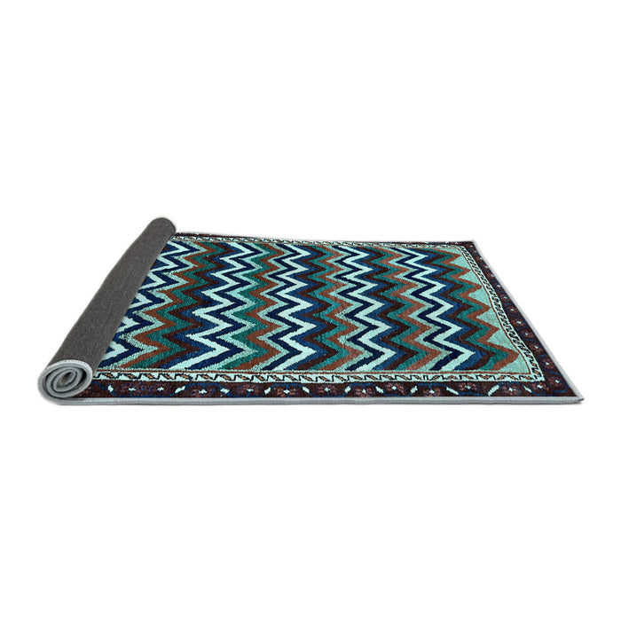 Sideview of Abstract Light Blue Modern Rug, abs5609lblu