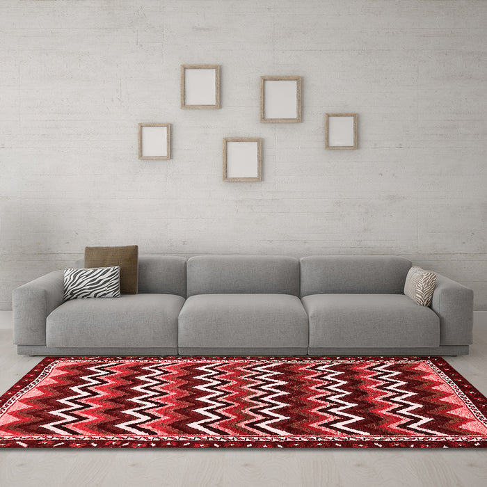 Modern Red Washable Rugs
