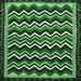 Square Abstract Emerald Green Modern Rug, abs5609emgrn