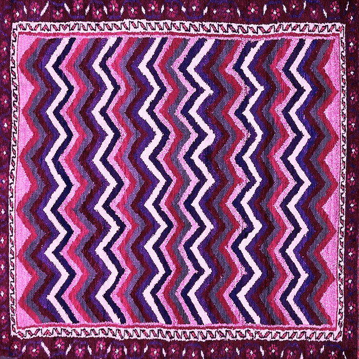 Square Machine Washable Abstract Pink Modern Rug, wshabs5609pnk