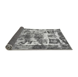 Sideview of Abstract Gray Modern Rug, abs560gry
