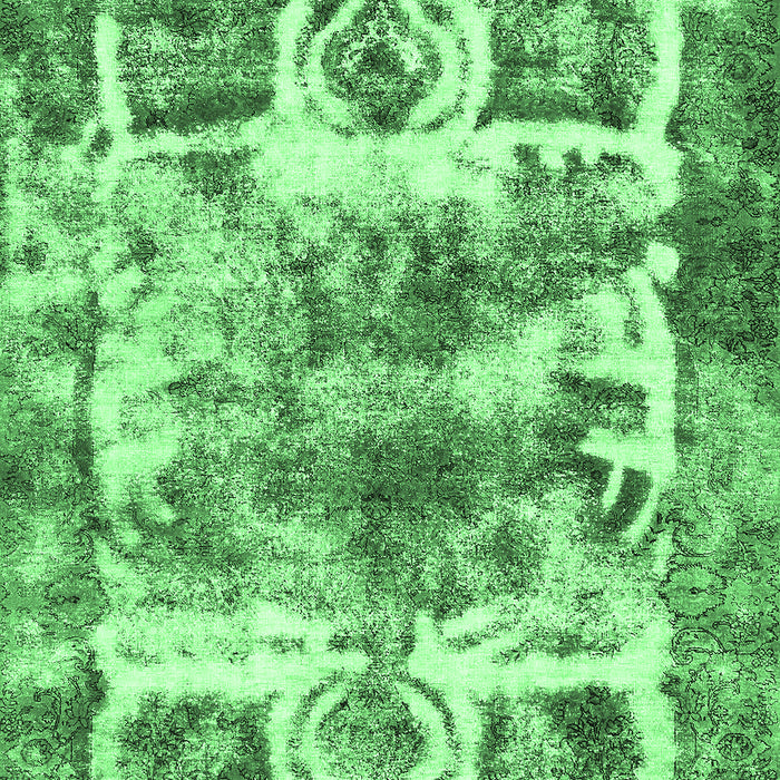 Machine Washable Abstract Emerald Green Modern Area Rugs, wshabs560emgrn