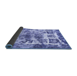 Sideview of Abstract Blue Modern Rug, abs560blu