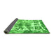 Sideview of Abstract Green Modern Rug, abs560grn