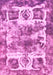 Machine Washable Abstract Pink Modern Rug, wshabs560pnk