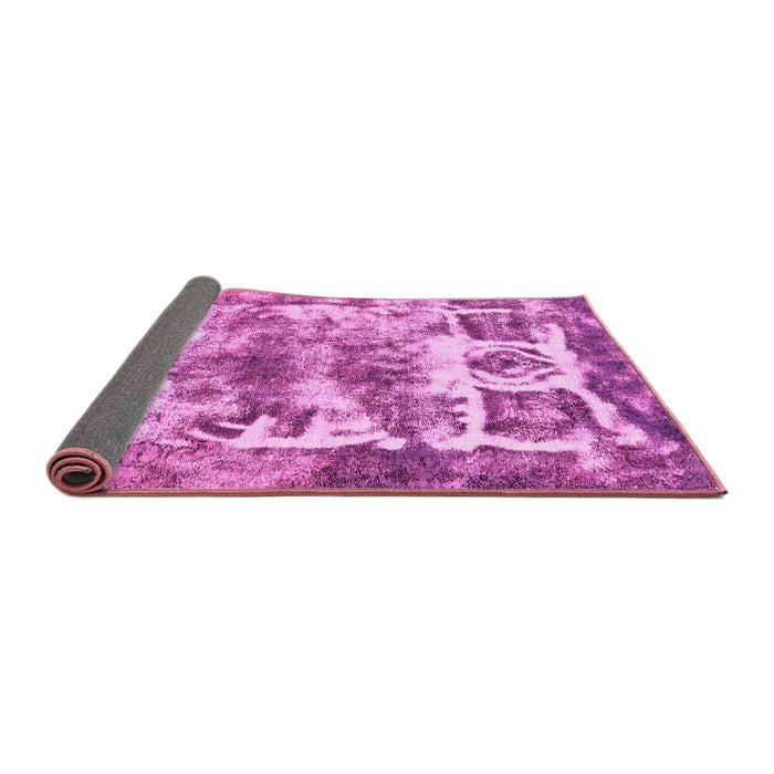 Sideview of Abstract Pink Modern Rug, abs560pnk