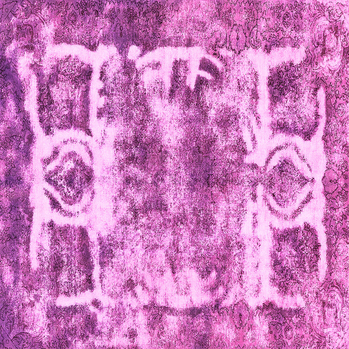 Square Abstract Pink Modern Rug, abs560pnk