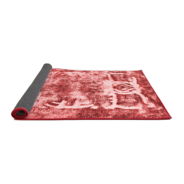 Abstract Red Modern Area Rugs