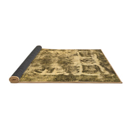 Sideview of Abstract Brown Modern Rug, abs560brn