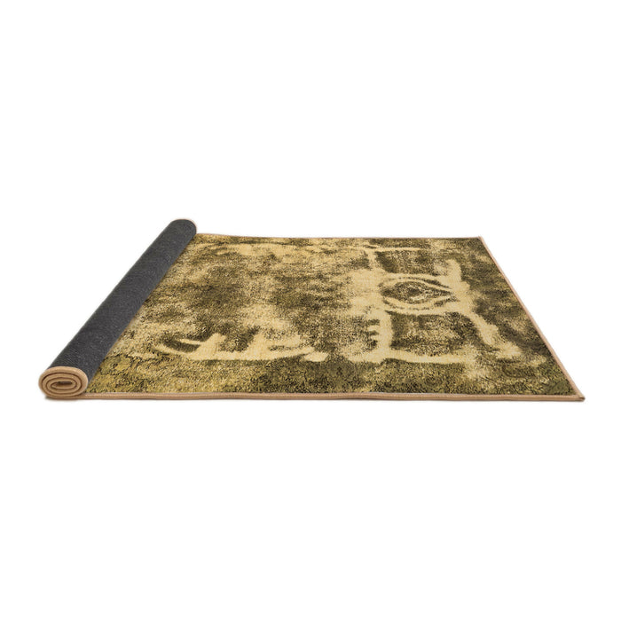 Sideview of Abstract Brown Modern Rug, abs560brn