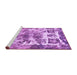 Sideview of Machine Washable Abstract Purple Modern Area Rugs, wshabs560pur