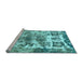 Sideview of Machine Washable Abstract Light Blue Modern Rug, wshabs560lblu