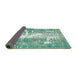 Sideview of Abstract Mint Green Modern Rug, abs561