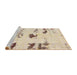 Sideview of Machine Washable Abstract Brown Sugar Brown Rug, wshabs5610
