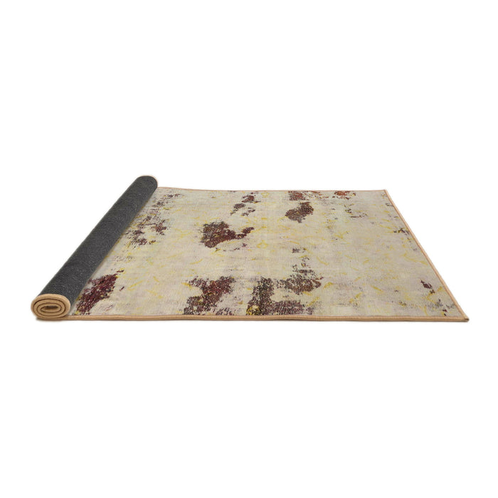 Sideview of Abstract Brown Solid Rug, abs5610