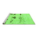 Sideview of Machine Washable Solid Green Modern Area Rugs, wshabs5610grn