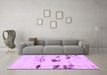 Machine Washable Solid Purple Modern Area Rugs in a Living Room, wshabs5610pur