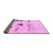 Sideview of Solid Pink Modern Rug, abs5610pnk