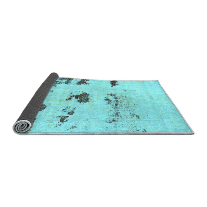 Sideview of Solid Light Blue Modern Rug, abs5610lblu