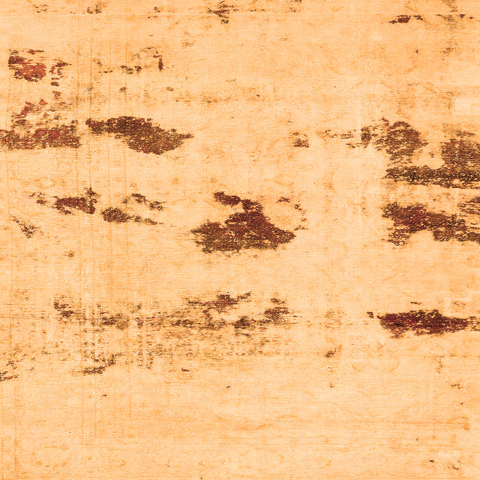 Square Solid Orange Modern Rug, abs5610org