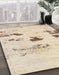 Abstract Brown Solid Rug in Family Room, abs5610