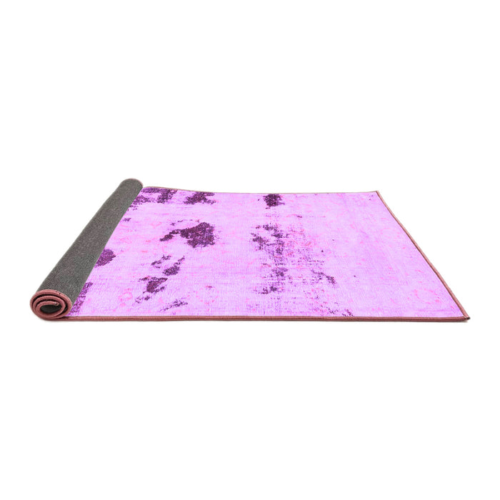 Sideview of Solid Purple Modern Rug, abs5610pur