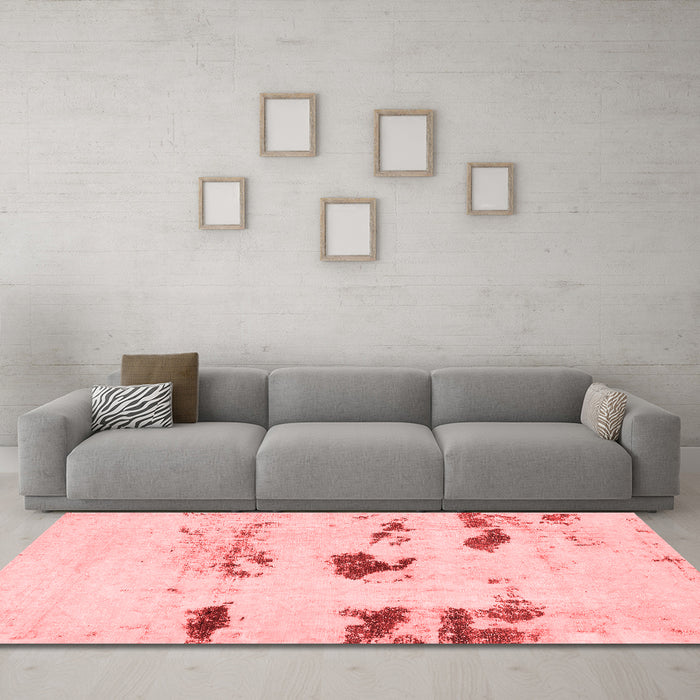 Modern Red Washable Rugs
