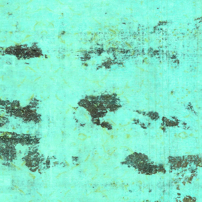 Machine Washable Solid Turquoise Modern Area Rugs, wshabs5610turq