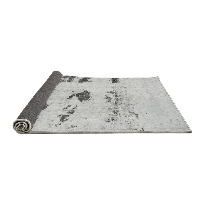 Sideview of Solid Gray Modern Rug, abs5610gry