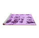 Sideview of Machine Washable Abstract Purple Modern Area Rugs, wshabs5611pur