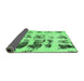 Sideview of Abstract Emerald Green Modern Rug, abs5611emgrn