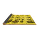 Sideview of Abstract Yellow Modern Rug, abs5611yw