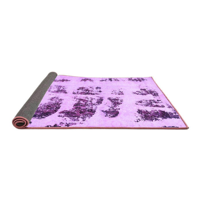 Sideview of Abstract Purple Modern Rug, abs5611pur