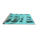 Sideview of Machine Washable Abstract Light Blue Modern Rug, wshabs5611lblu