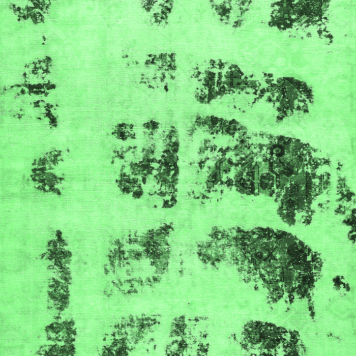 Machine Washable Abstract Emerald Green Modern Area Rugs, wshabs5611emgrn
