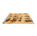 Sideview of Machine Washable Abstract Orange Modern Area Rugs, wshabs5611org