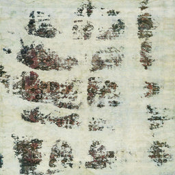 Square Abstract Tan Brown Gold Modern Rug, abs5611