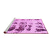 Sideview of Machine Washable Abstract Pink Modern Rug, wshabs5611pnk