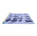 Sideview of Machine Washable Abstract Blue Modern Rug, wshabs5611blu