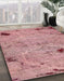 Machine Washable Abstract Pastel Pink Rug in a Family Room, wshabs5612