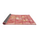 Sideview of Abstract Light Salmon Pink Modern Rug, abs5613