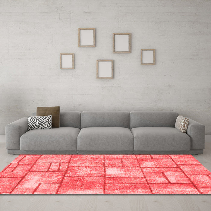 Modern Red Washable Rugs