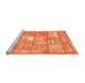 Sideview of Machine Washable Abstract Orange Modern Area Rugs, wshabs5613org